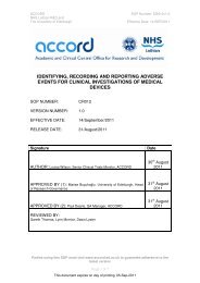 Identifying, recording and reporting AEs for clinical ... - Accord