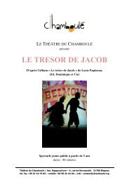 le tresor de jacob - Espaces Culturels Villefranchois