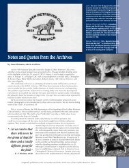 Notes and Quotes from the Archives - Golden Retriever Club of ...
