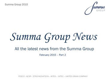 Summa Group News 2015 - Feb PT 2