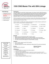 CGS CINS Master File with ISIN Linkage - CUSIP Global Services