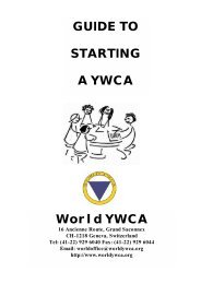 World YWCA GUIDE TO STARTING A YWCA