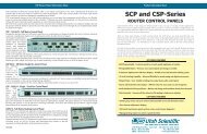 SCP and CSP-Series Control Panels (tab).indd - Utah Scientific