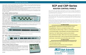 SCP and CSP-Series Control Panels (tab).indd - Utah Scientific