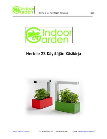 Herb:ie 23 Käyttäjän Käsikirja