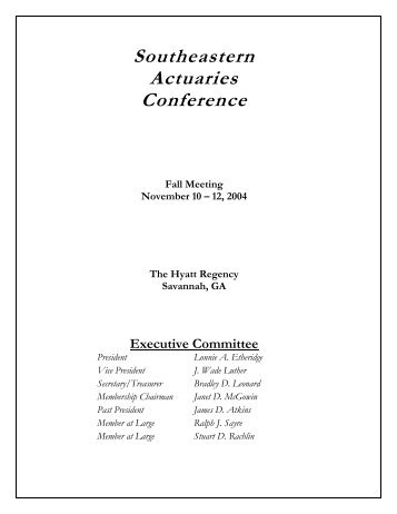 SEAC Program - Actuary.com