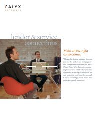 lender & service connections - Calyx Connection - Calyx Software