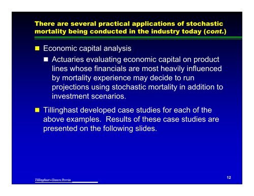 Presentation by Noel Harewood - Actuary.com