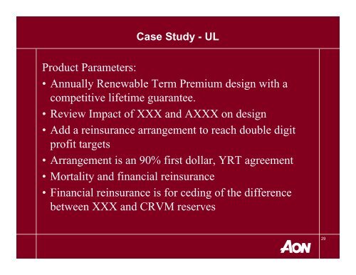 Secondary Guarantees â UL & VUL Products - Actuary.com