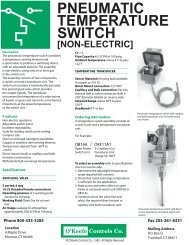Pneumatic temperature switch - O'Keefe Controls Inc