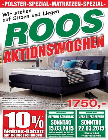 Möbel Roos - Aktionswochen - Polster-Spezial