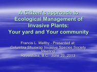 Please click here to read Maltby's presentation - Revelstoke Current