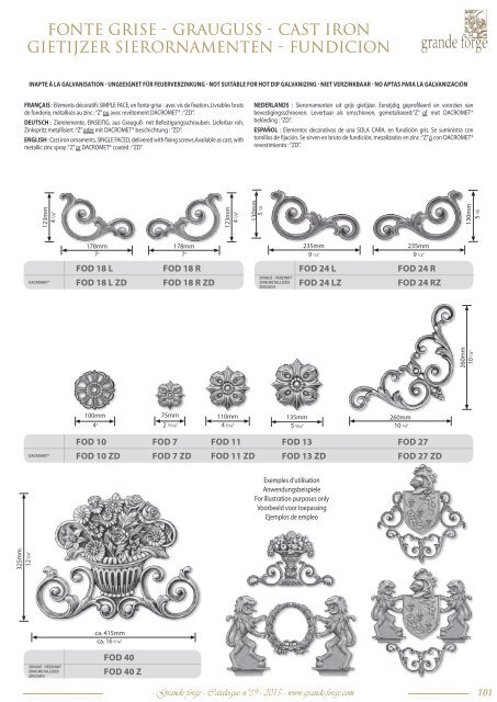 GRANDE FORGE - CATALOGUE N°39