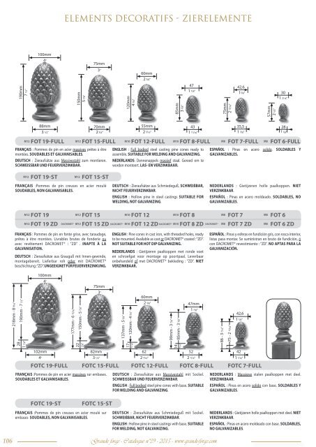 GRANDE FORGE - CATALOGUE N°39