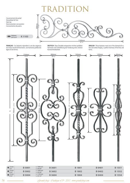 GRANDE FORGE - CATALOGUE N°39