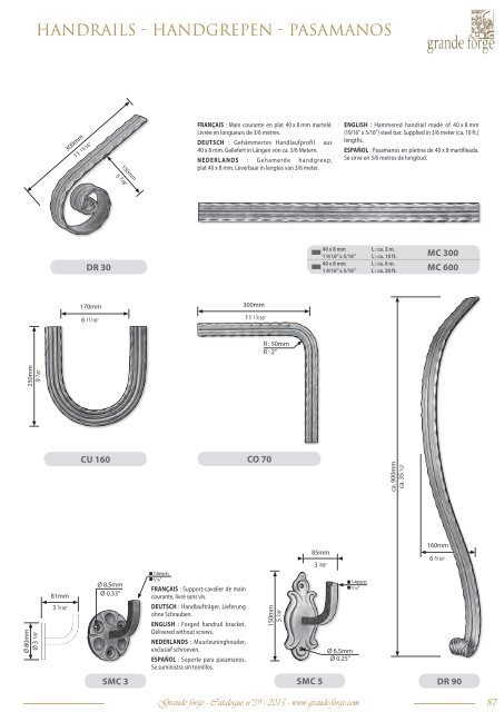 GRANDE FORGE - CATALOGUE N°39