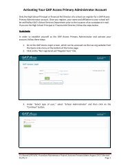 Activating Your GAP Access Primary Administrator Account