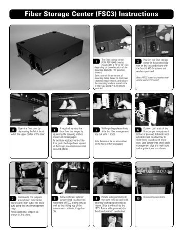 Fiber Storage Center (FSC3) Instructions - Siemon