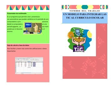 UN MODELO PARA INTEGRAR LAS TIC AL CURRICULO ESCOLAR