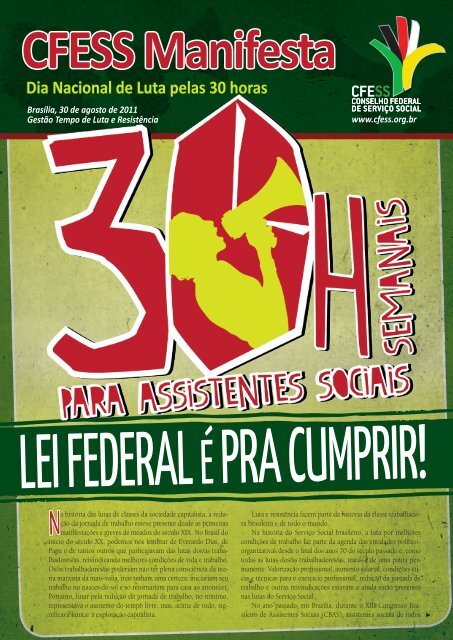 CFESS Manifesta - Dia nacional de luta pelas 30 horas para ...