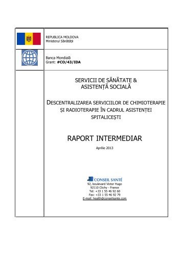 RAPORT INTERMEDIAR - Ministerul SÄnÄtÄÅ£ii