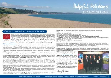 SUPPLEMENT I 2006 - Helpful Holidays