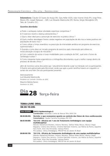 28 TerÃ§a-feira - 66 Congresso Brasileiro de Cardiologia - Sociedade ...