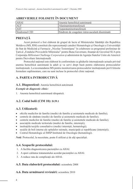 ANEMIA HEMOLITICÄ AUTOIMUNÄ LA ADULT - Ministerul SÄnÄtÄÅ£ii