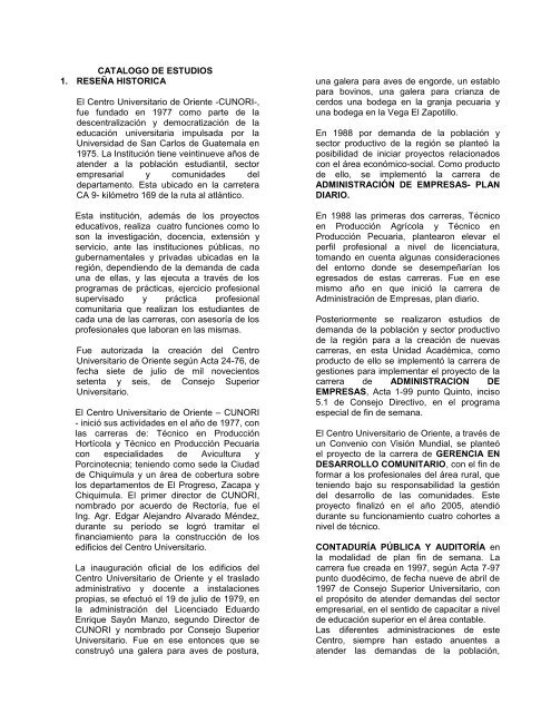 Centro Universitario De Oriente Usac