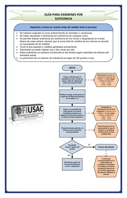 Exámenes por suficiencia - Unidad de Control Académico