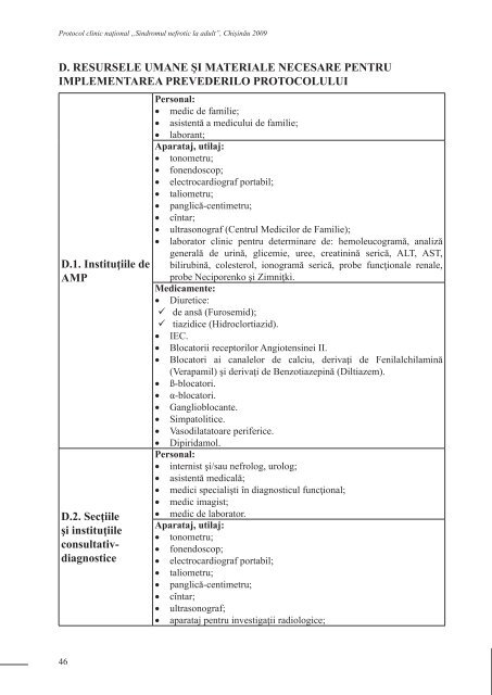 SINDROMUL NEFROTIC LA ADULT - Ministerul SÄnÄtÄÅ£ii