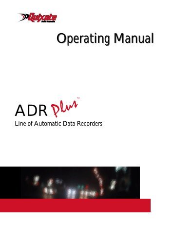 ADR Plus User's Manual - Peek Traffic