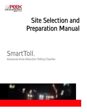 SmartToll Site Selection and Prep Manual - Peek Traffic Corporation