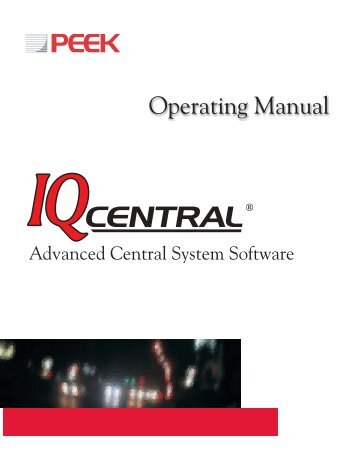 IQ Central Operating Manual - Peek Traffic