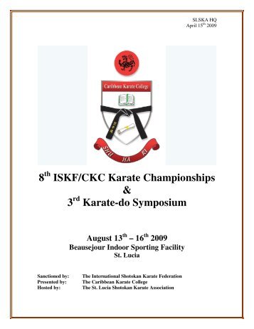 8 ISKF/CKC Karate Championships & 3 Karate-do ... - ISKF.com