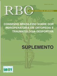 Consenso Brasileiro sobre Dor Perioperatória em Ortopedia e ...