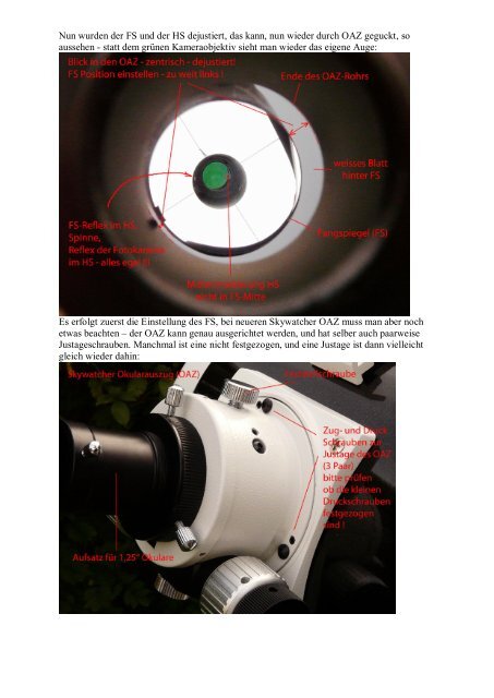 Justieranleitung für Skywatcher Newtons – ohne ... - Teleskop