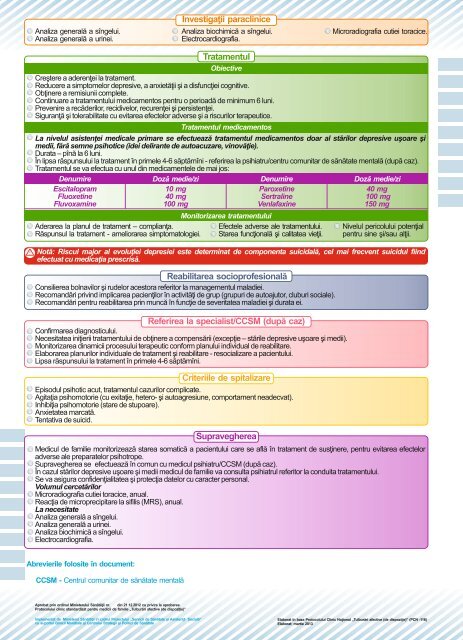 TulburÄrile afective de dispoziÅ£ie - Ministerul SÄnÄtÄÅ£ii