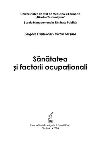 SÄnÄtatea Èi Factorii OcupaÈionali - Åcoala de Management Ã®n ...