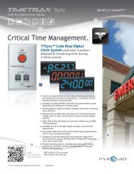 TimeTrax Sync Code Blue Digital Clocks - Pyramid Technologies