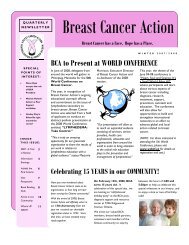 BCA Newsletter - Winter 2007/2008 - Breast Cancer Action Ottawa