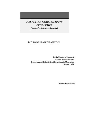 Amb Problemes Resolts - Departament d'EstadÃ­stica i InvestigaciÃ³ ...