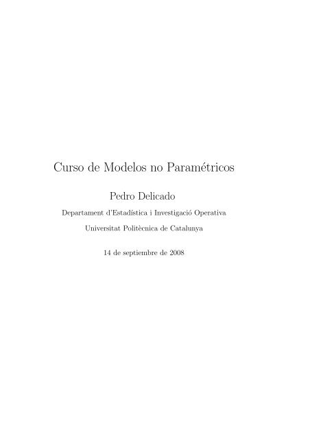 Modelos no ParamÃ©tricos - Departament d'EstadÃ­stica i InvestigaciÃ³ ...
