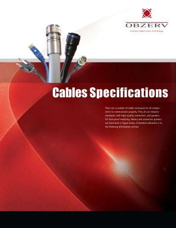 Cables Specifications - OBZERV