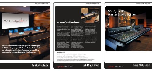 C300 HD brochure - Solid State Logic