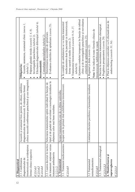 Protocol clinic naÅ£ional: âTireotoxicozaâ - AcasÄ - Ministerul SÄnÄtÄÅ£ii