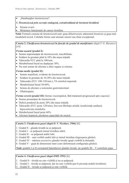 Protocol clinic naÅ£ional: âTireotoxicozaâ - AcasÄ - Ministerul SÄnÄtÄÅ£ii