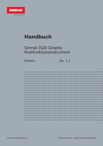 Simrad IS20 Graphic Handbuch Deutsch - Yabonet Yachtshop