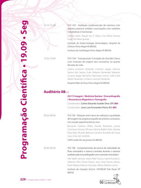 segunda - 66 Congresso Brasileiro de Cardiologia