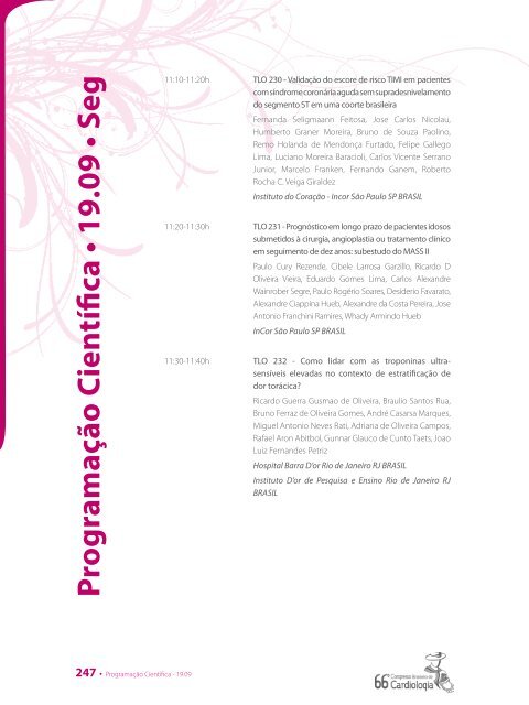 segunda - 66 Congresso Brasileiro de Cardiologia